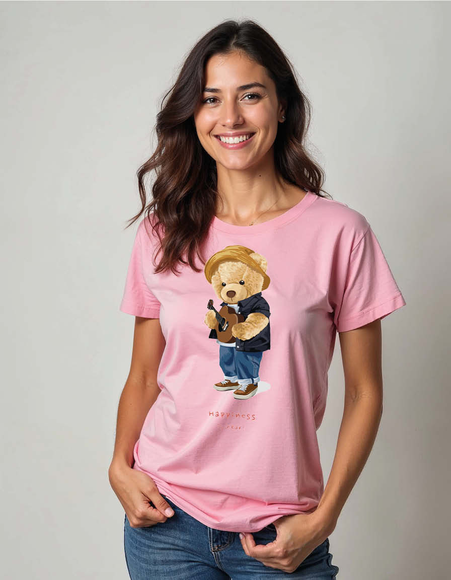 Thumbnail: Fashion Bear Unisex Printed Graphic T-Shirt For Mens, Womens & Kids