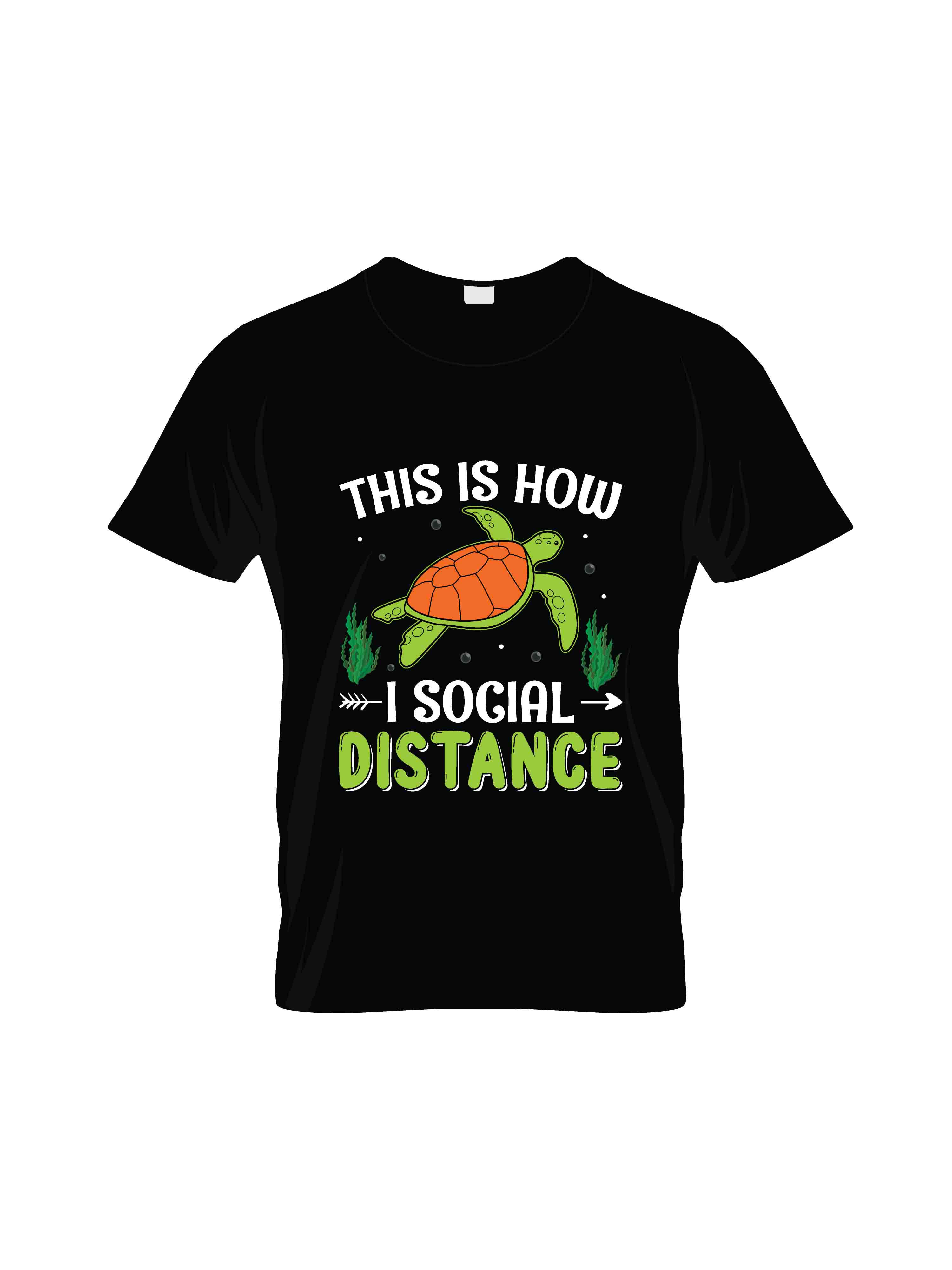 this is how i social distance typography printed t shirts