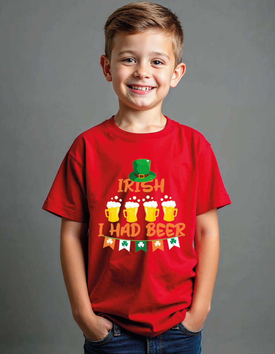 Thumbnail: irish i had beer Unisex Printed Graphic T-Shirt For Mens, Womens & Kids