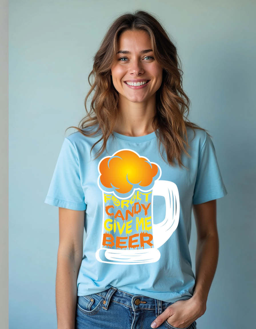 Thumbnail: foroet candy give me beer Unisex Printed Graphic T-Shirt for Mens,Womens & Kids