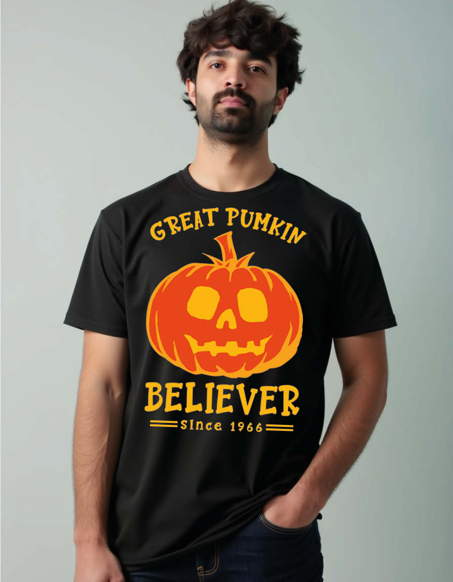 Thumbnail: great pumpkin believer Unisex Printed Graphic T-Shirt for Mens,Womens & Kids
