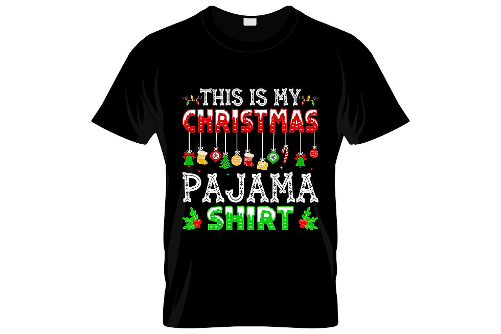 this is my christmas pajama shirt typography printed t shirts