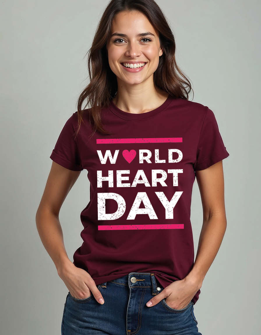 Thumbnail: World heart day Unisex Printed Graphic T-shirt