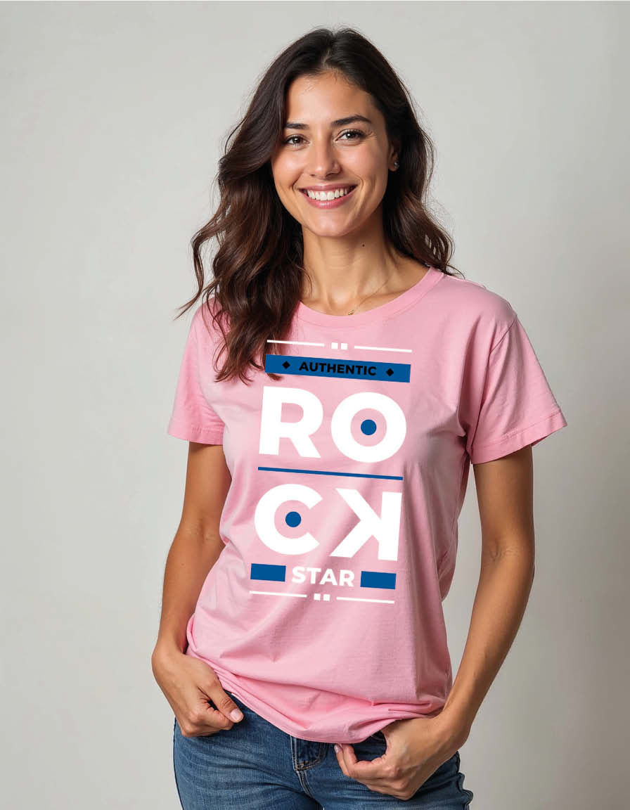 Thumbnail: authentic rockstar  Unisex Printed Graphic T-Shirt For Mens Womens & Kids