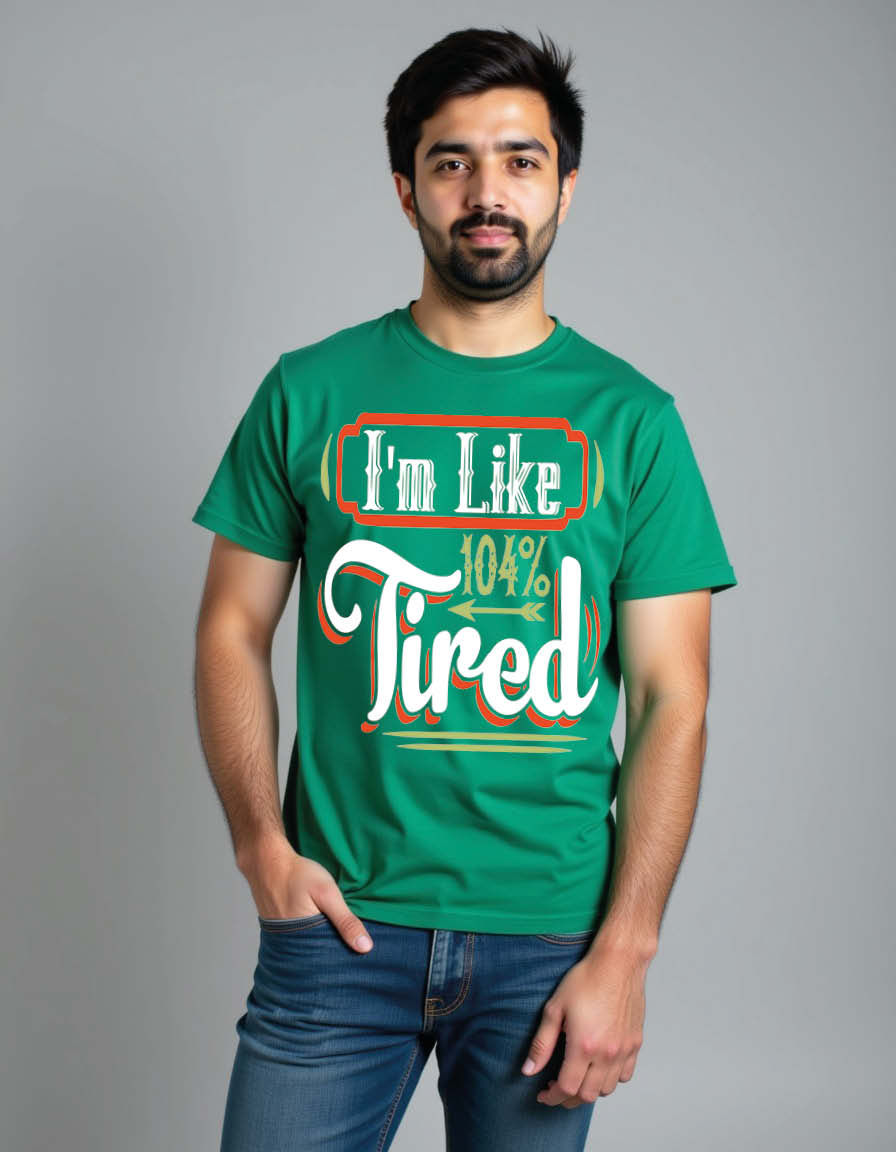 Thumbnail: i'm like 104% tired Unisex Printed Graphic T-Shirt For Mens, Womens & Kids