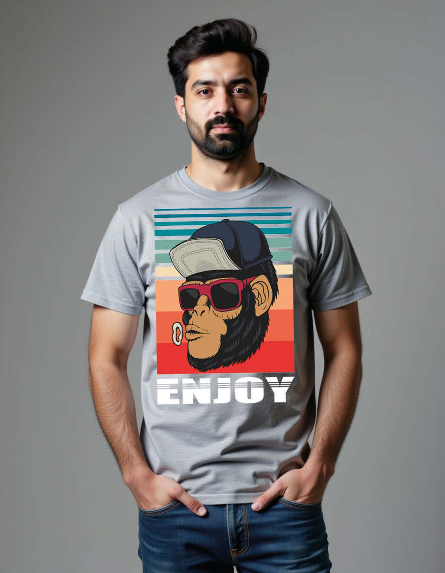 Thumbnail: enjoy Casual Streetwear Unisex Printed Graphic T-Shirt For Mens, Womens & Kids