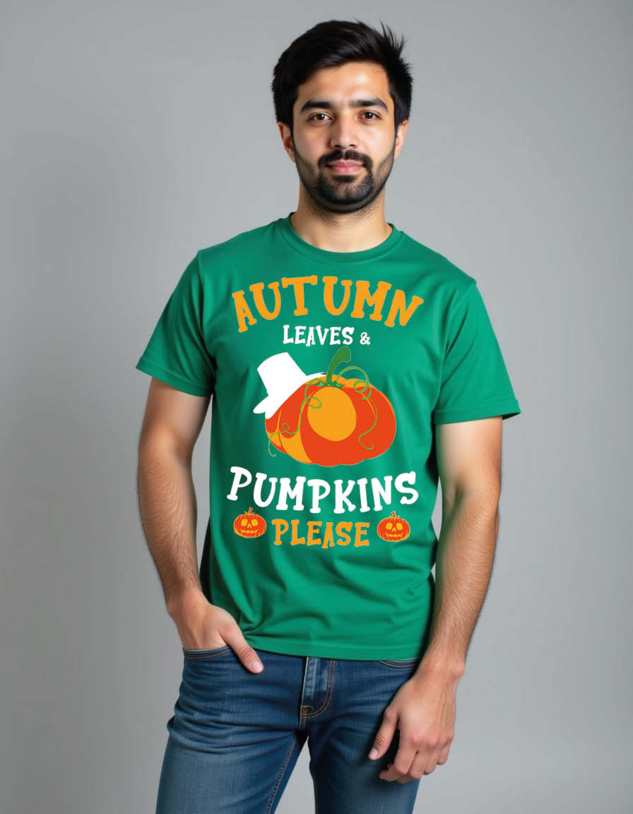 Thumbnail: autumn leaves pumpkins please Unisex Graphic T-Shirt for Mens,Womens & Kids