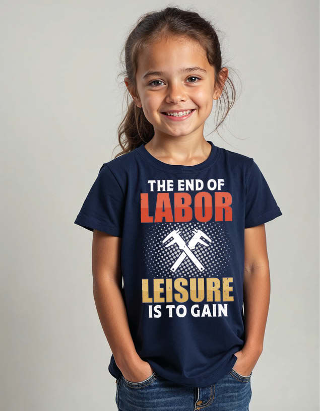 Thumbnail: the end of labor leisure is to gain Stylish Unisex Printed Graphic T-Shirt