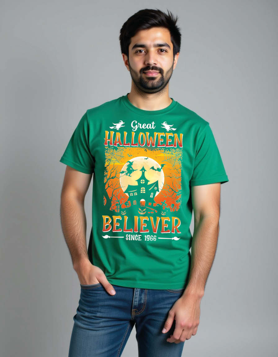 Thumbnail: great halloween believer Unisex Printed Graphic T-Shirt for Mens,Womens & Kids