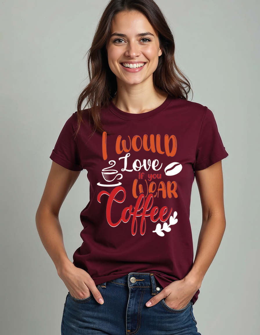 Thumbnail: i would love if you wear coffee Classic Unisex Printed Graphic T-Shirt