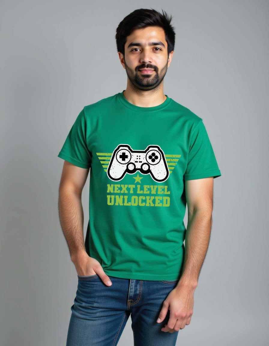 Thumbnail: next level unlocked Unisex Printed Graphic T-Shirt For Mens Womens & Kids