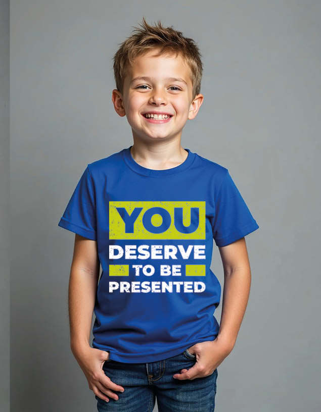 Thumbnail: you deserve to be presented Unisex Printed GraphicT-Shirt For Mens Womens & Kids