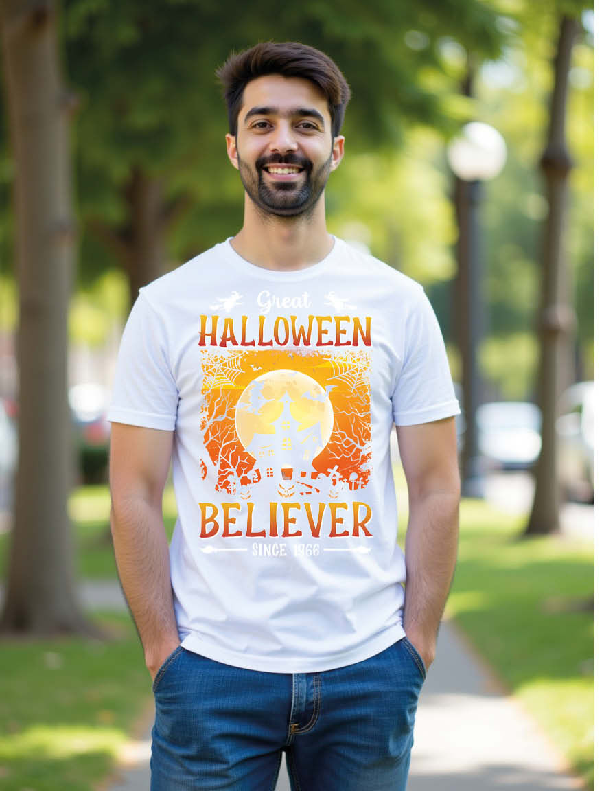Thumbnail: great halloween believer Unisex Printed Graphic T-Shirt for Mens,Womens & Kids