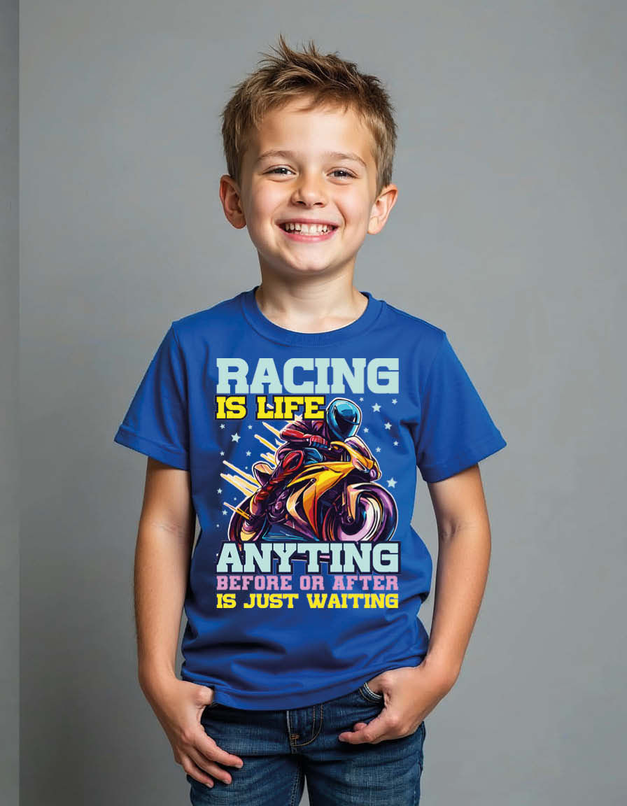 Thumbnail: Racing is life anything berore or after Unisex Printed Graphic T-shirt