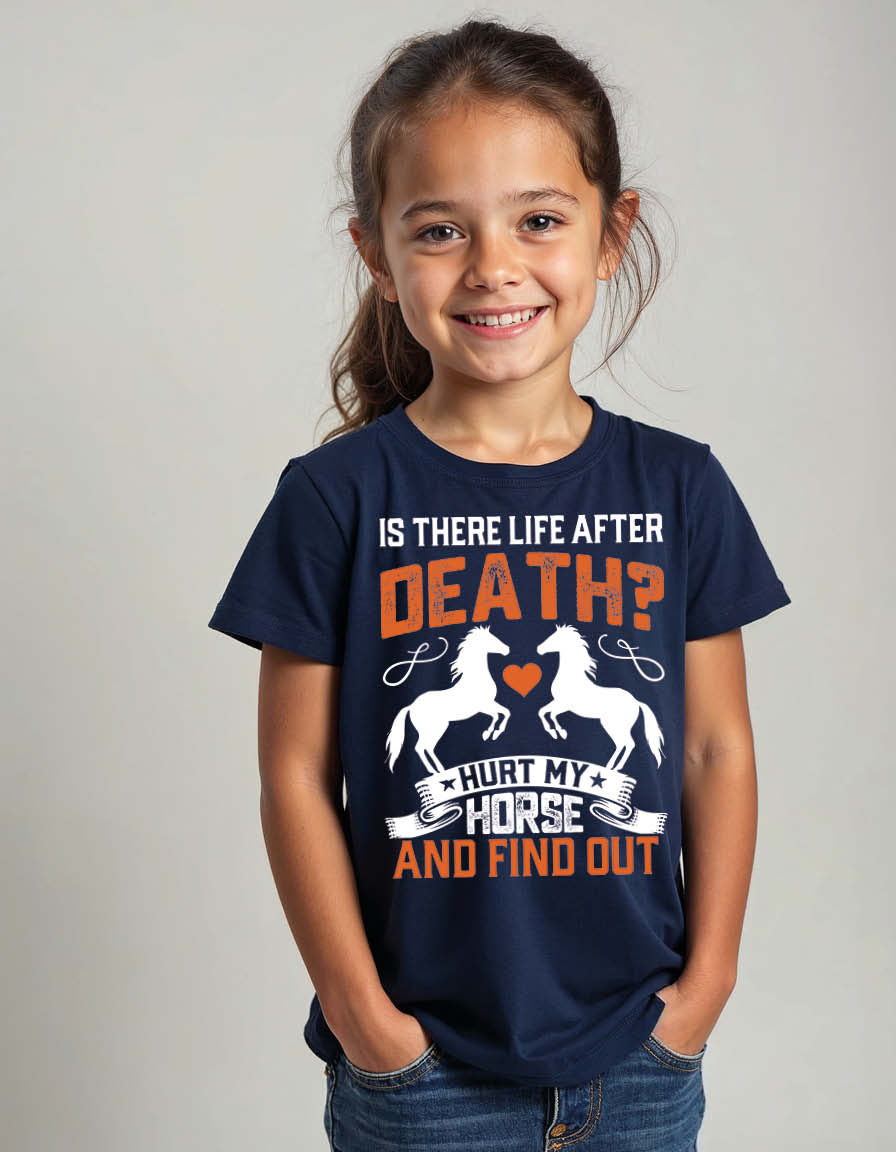 Thumbnail: is there life after death hurt my horse and find out Unisex Printed Graphic Tees