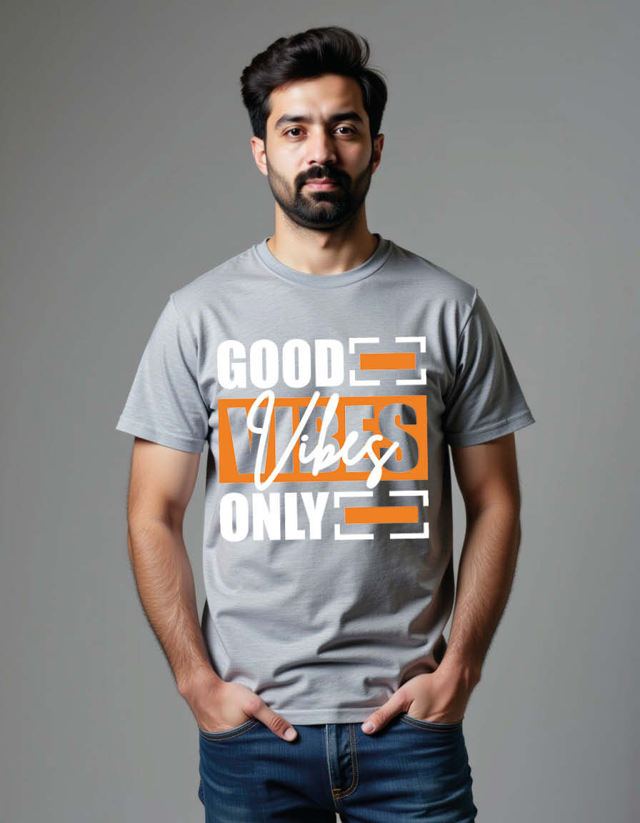Thumbnail: good vibes only Unisex Printed Graphic T-Shirt for Mens,Womens & Kids