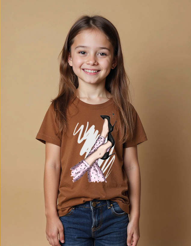 High Heel Legs Casual Unisex Printed Graphic T-Shirt for Mens,Womens & Kids