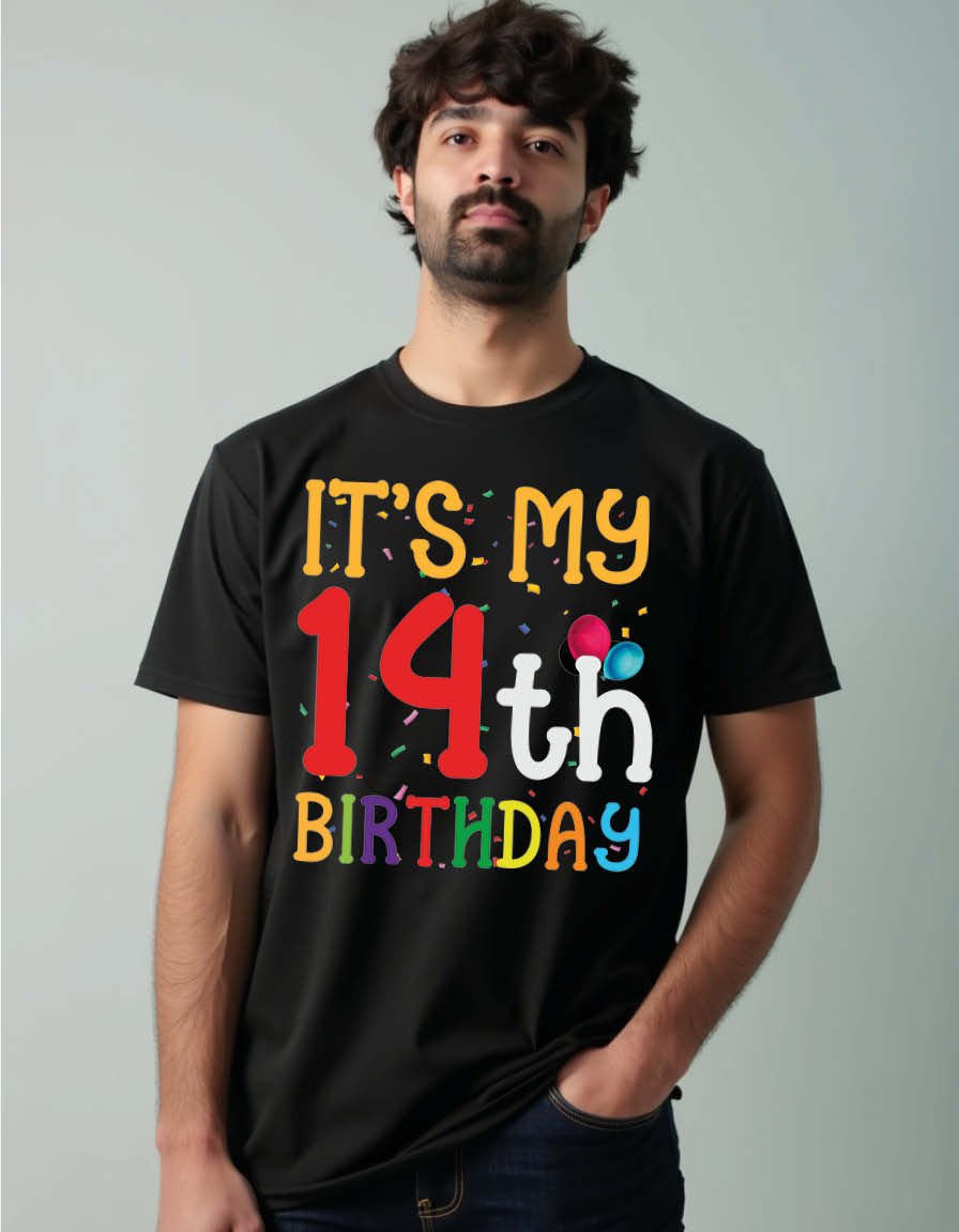 Thumbnail: it's my 14th birthday urban Unisex Printed Graphic Tees For Mens Womens & Kids