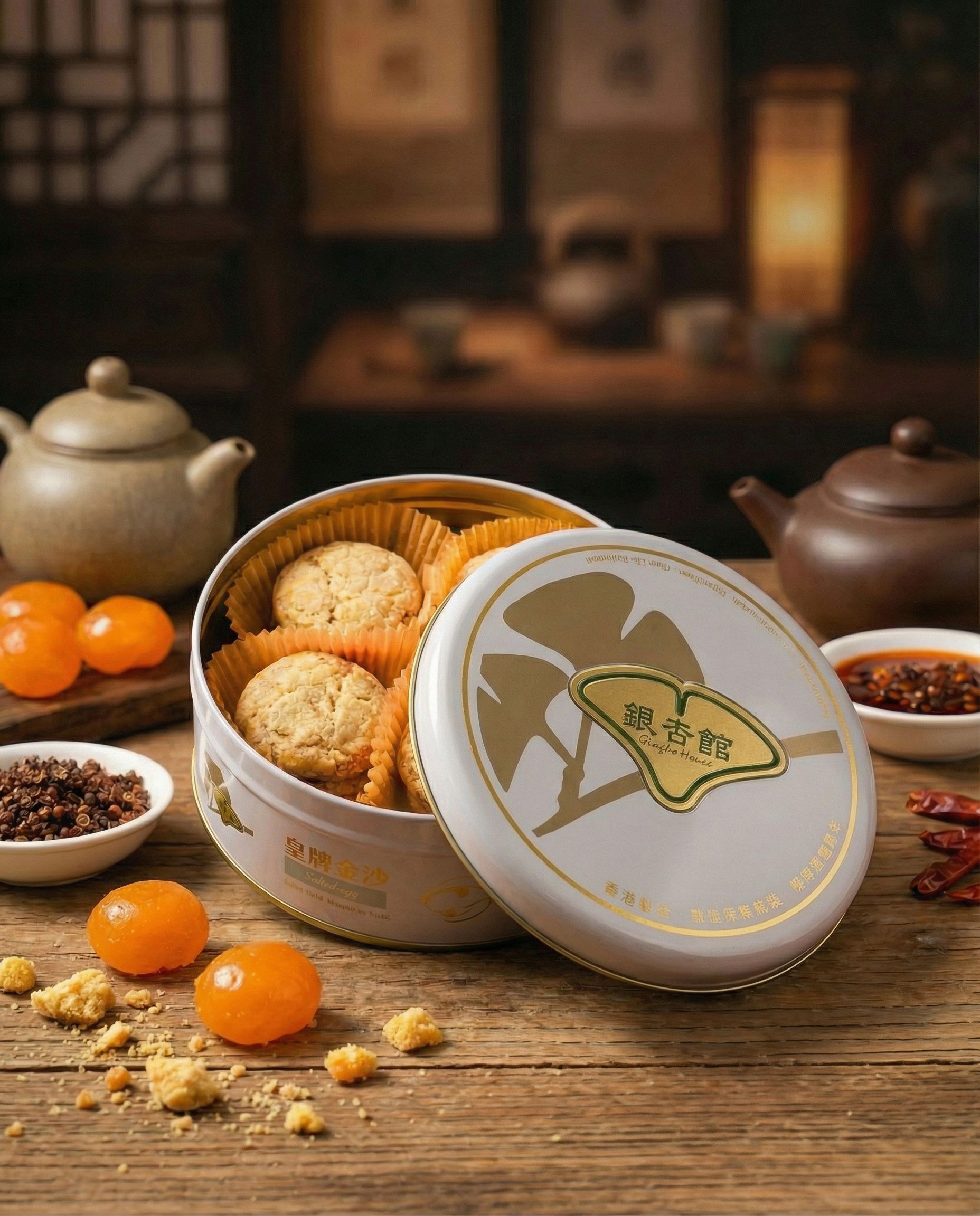 CWC002 金牌金沙蝦米酥(20件/銀色圓罐)