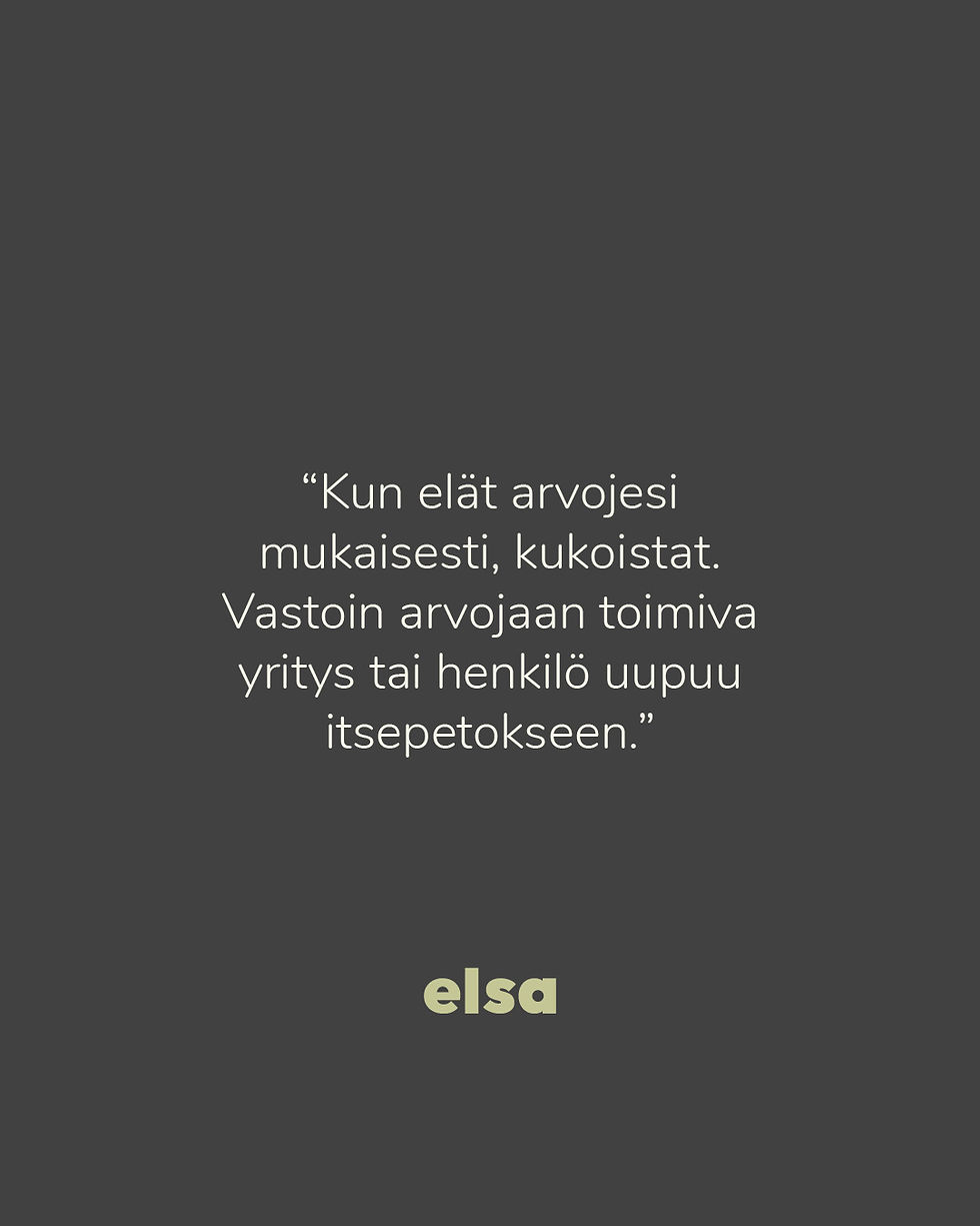 Hyvinvointi edellyttää, että tunnistat omat arvot ja elät niiden mukaisesti.