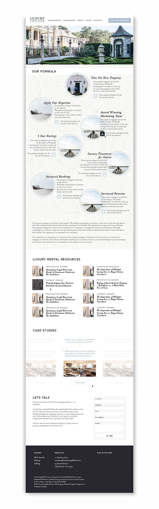 Retreats Website design homepage