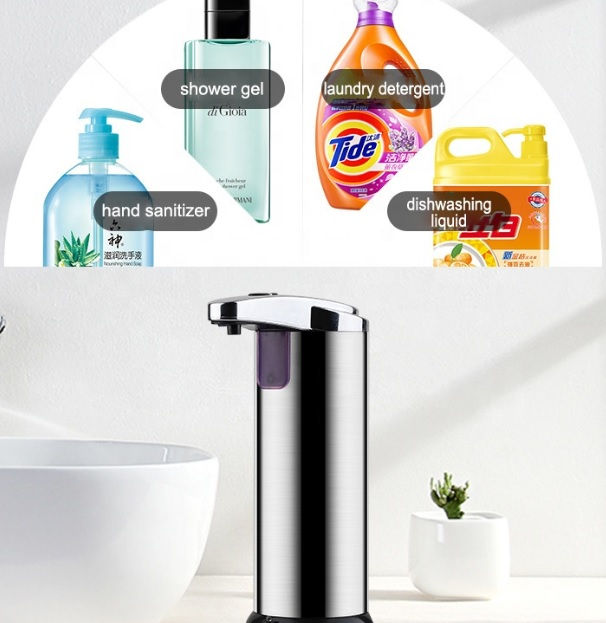 Miniature : Our Aroma Stainless Steel Personal Automatic 9 Fl Oz Hand Soap Dispenser