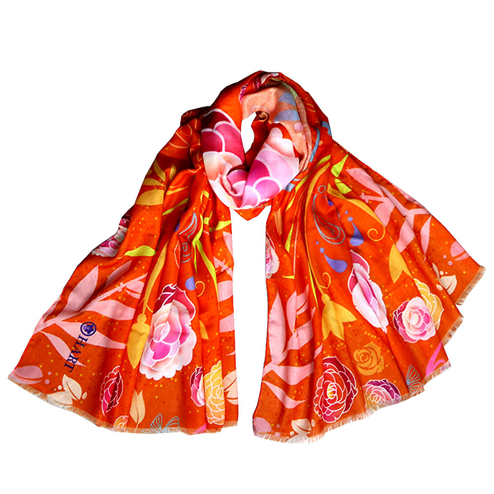 Thumbnail: HART 160 Women's Rectangular Floral Scarf