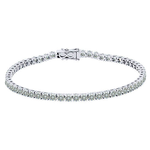 Lab grown diamond gold tennis bracelet