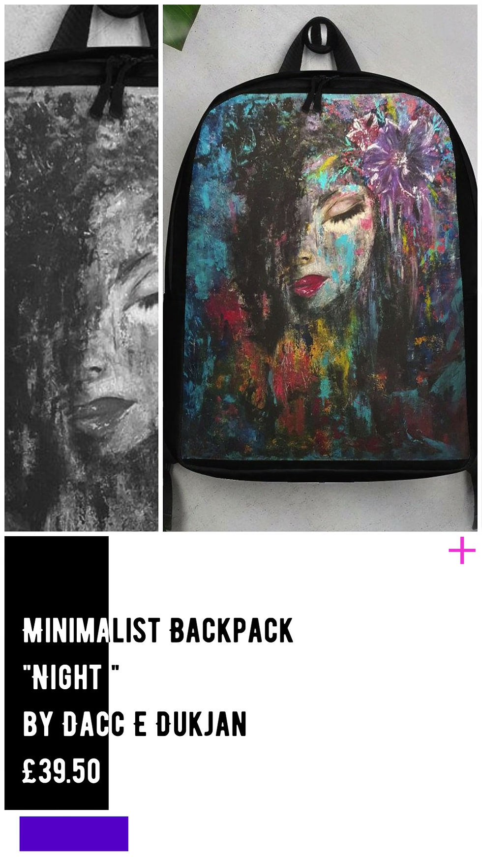 Thumbnail: Minimalist Backpack "Night " by Dacc E Dukjan
