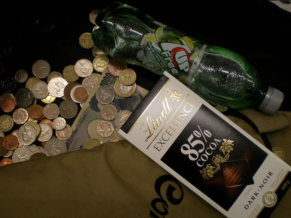 チョコレートと７UP入りました。