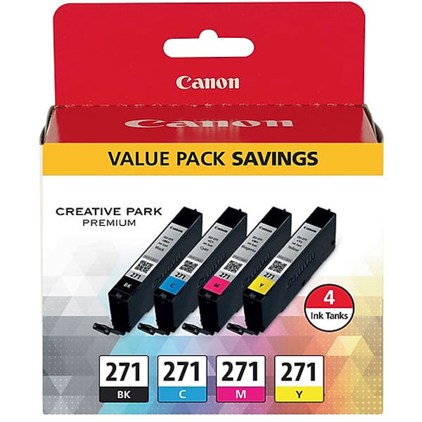 Canon 4-Color (BK/CMY) Ink Cartridge Value Pack - 0390C005