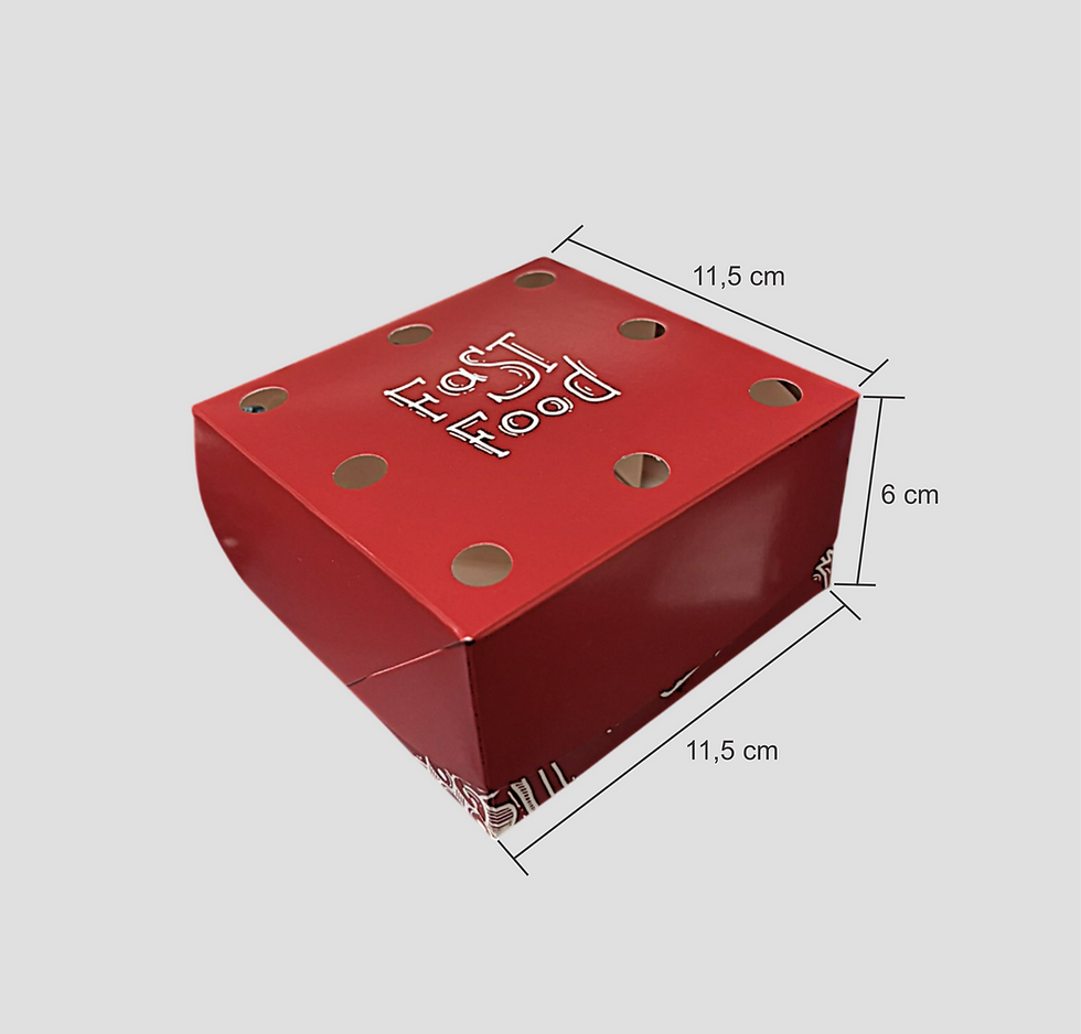 Miniatura: Embalagens Caixa Batata Porções Delivery - VERMELHO
