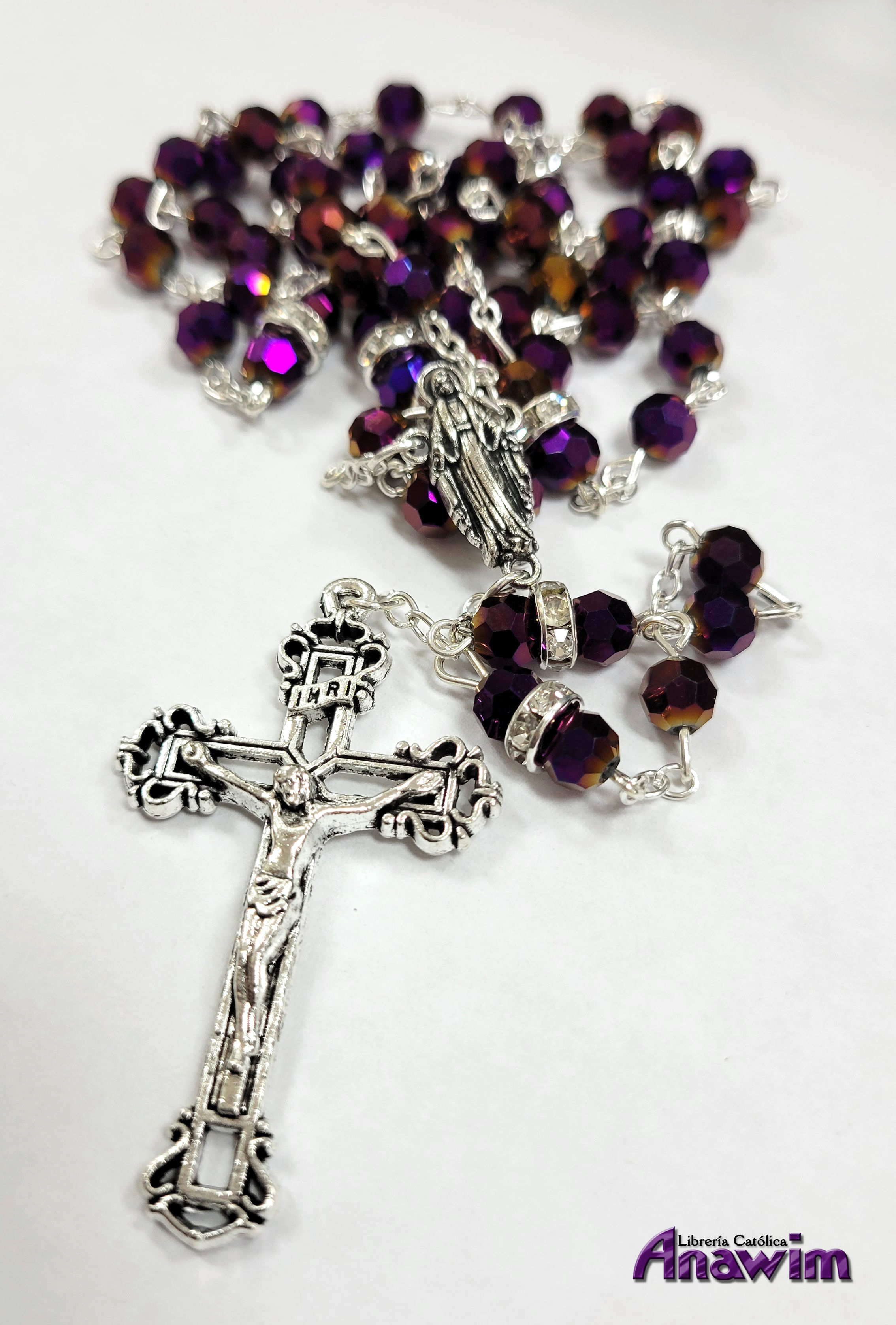 Rosario Tornasol morado de la V.milagrosa