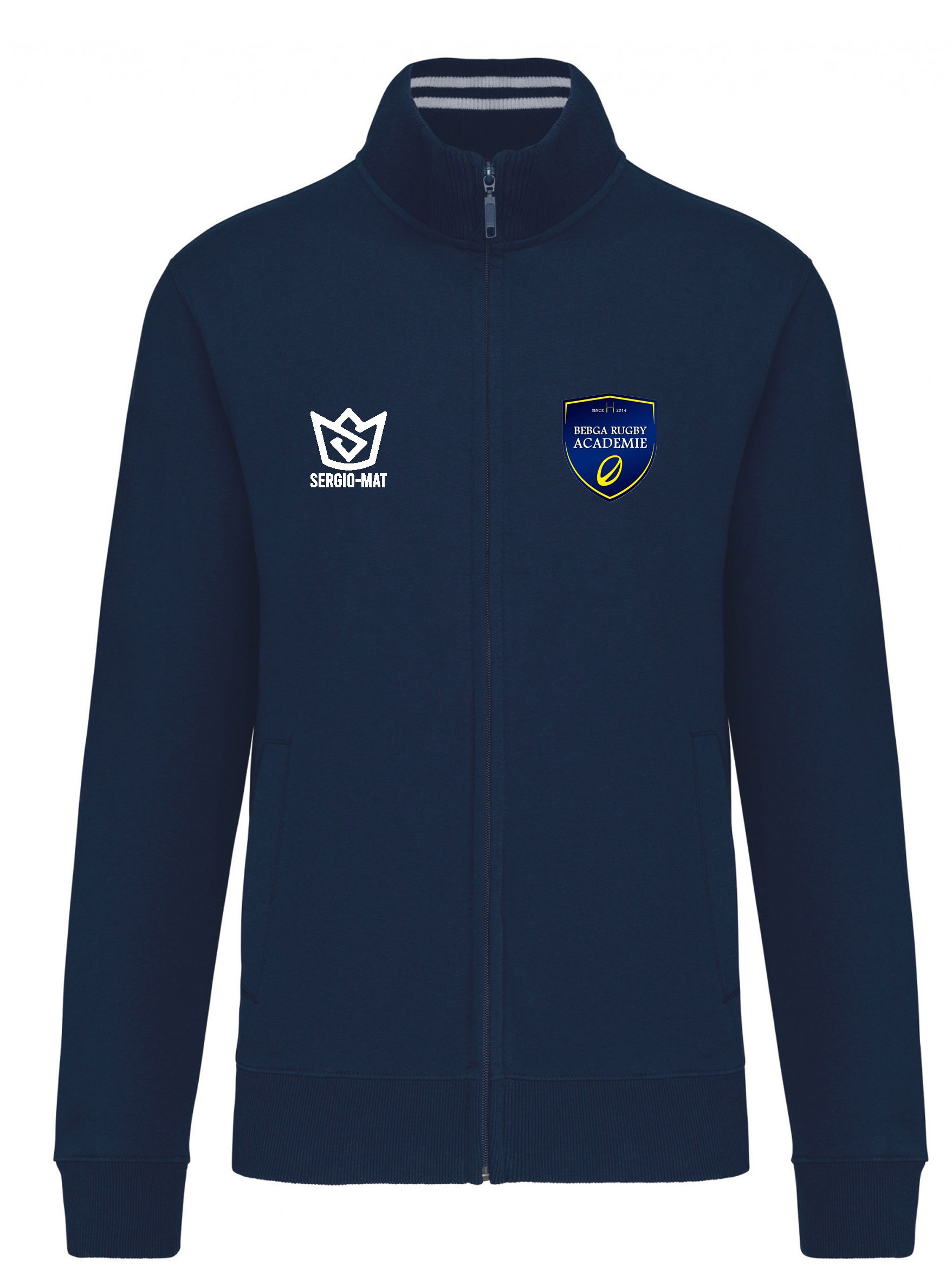 Veste zippé floqué "BEBGA RUGBY ACADEMIE"