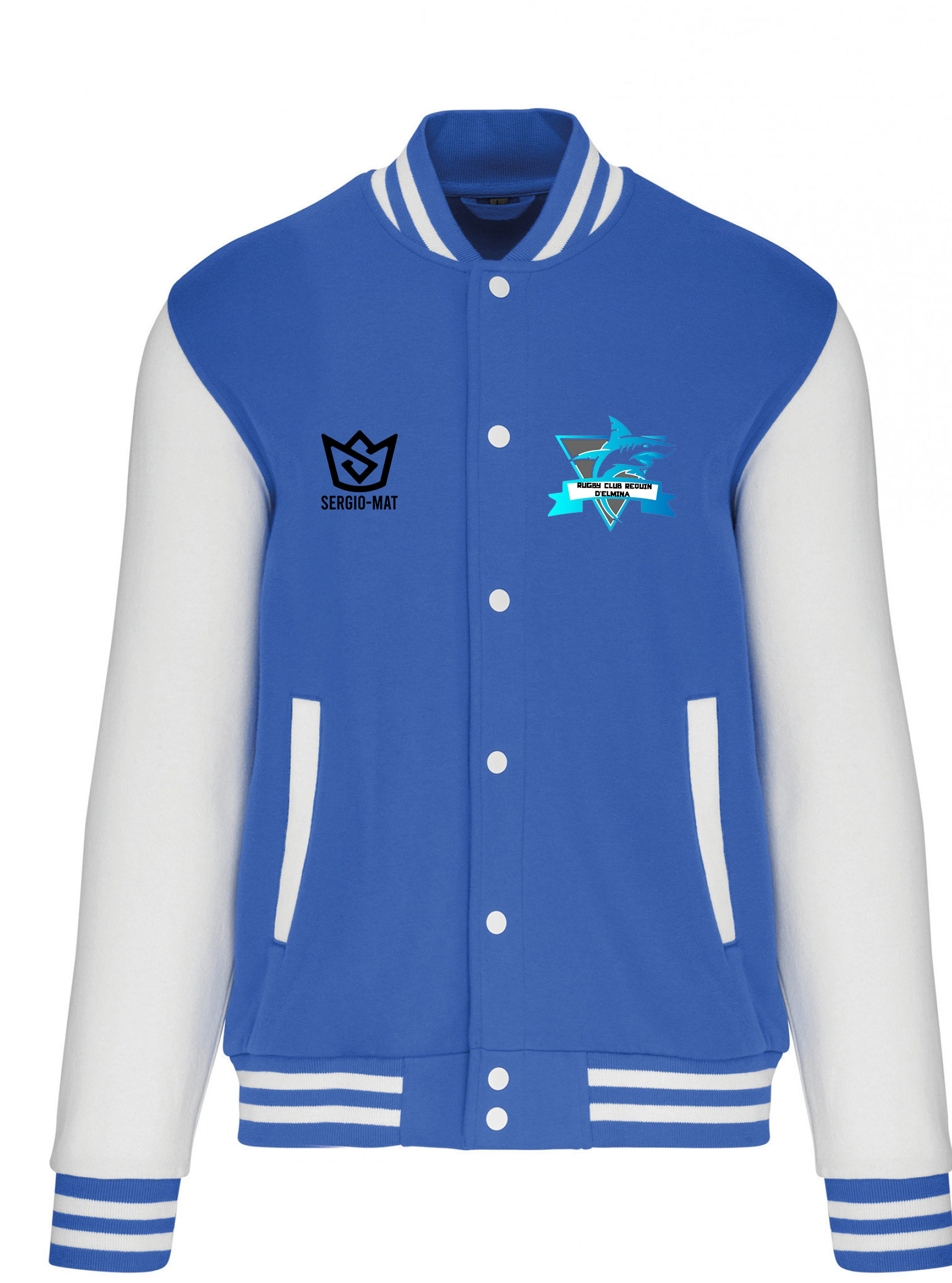 Blouson molleton unisexe floqué "RUGBY CLUB REQUIN D'ELMINA"