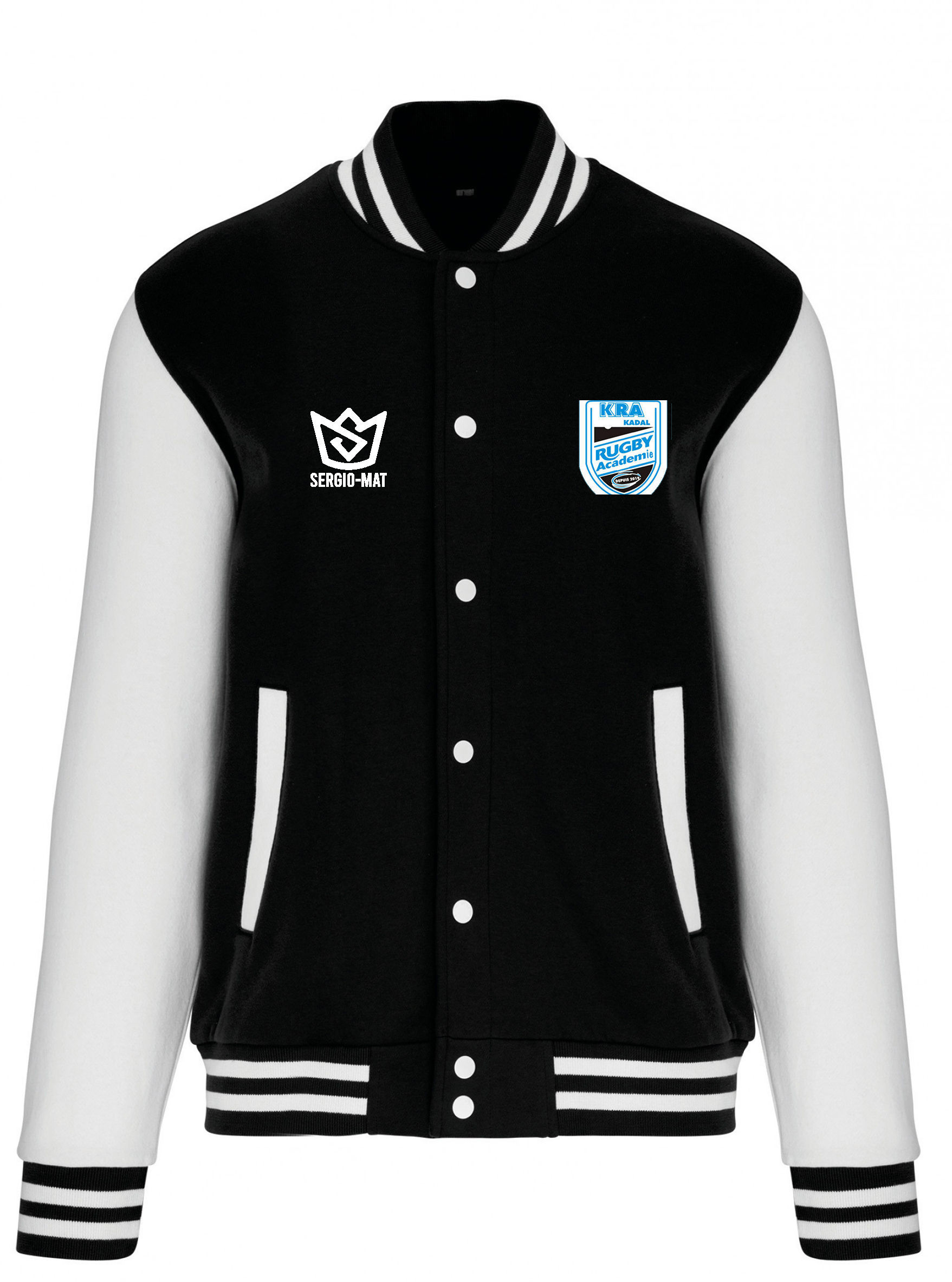 Blouson molleton unisexe floqué "KRA KADAL RUGBY ACADEMIE"