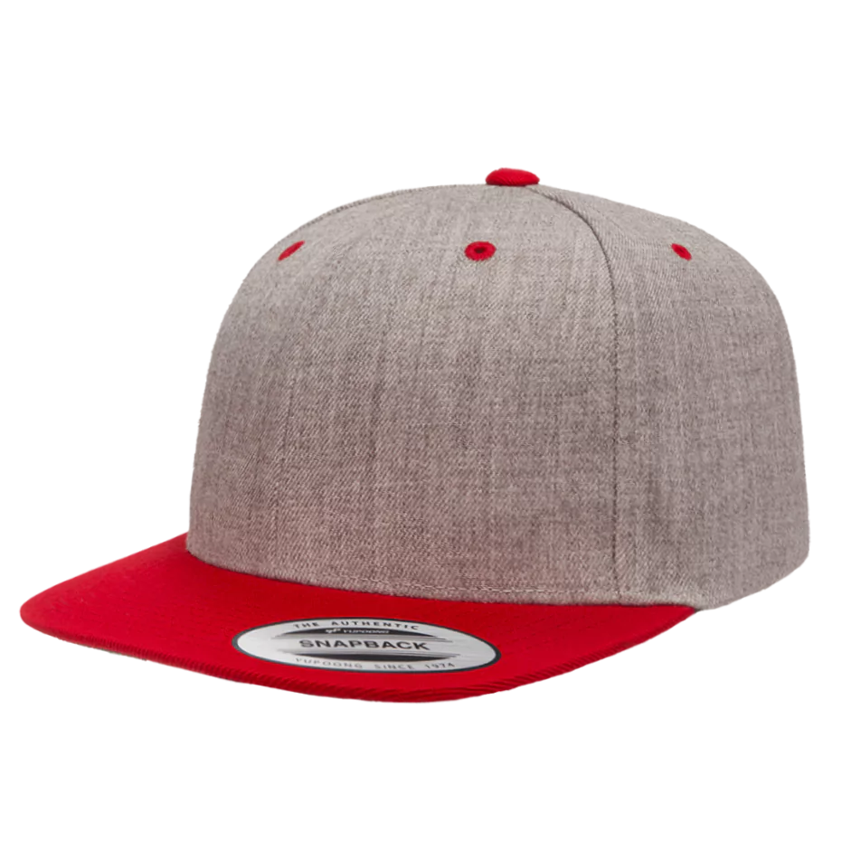 casquette-snapback-yupoong-classique-a-personnaliser-6089MT-M-heather-red-apercu.webp