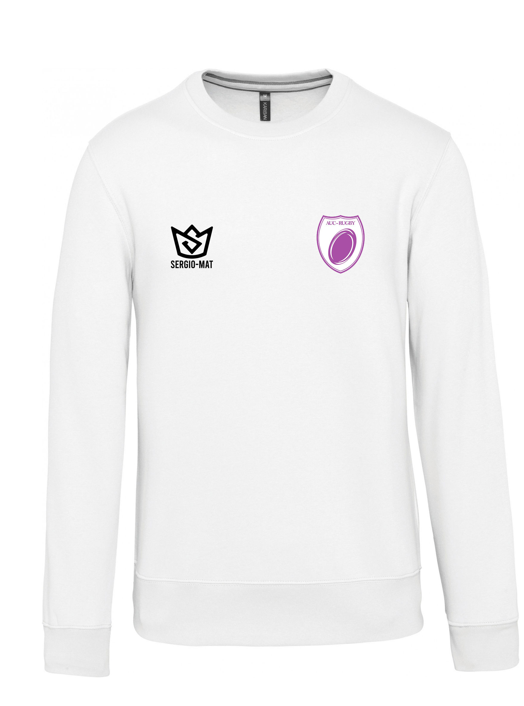 Sweat col rond"AUC RUGBY"