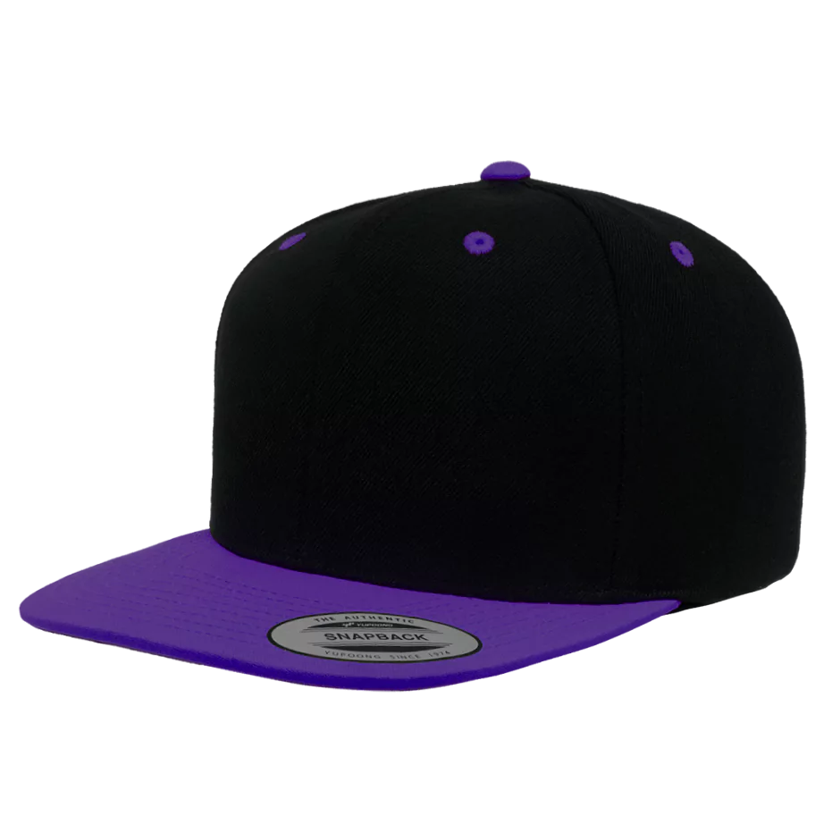 casquette-snapback-yupoong-classique-a-personnaliser-6089MT-M-black-purple-apercu.webp