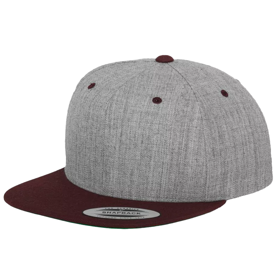casquette-snapback-yupoong-full-color-a-personnaliser-6089MT-M-heather-grey-maroon-apercu.