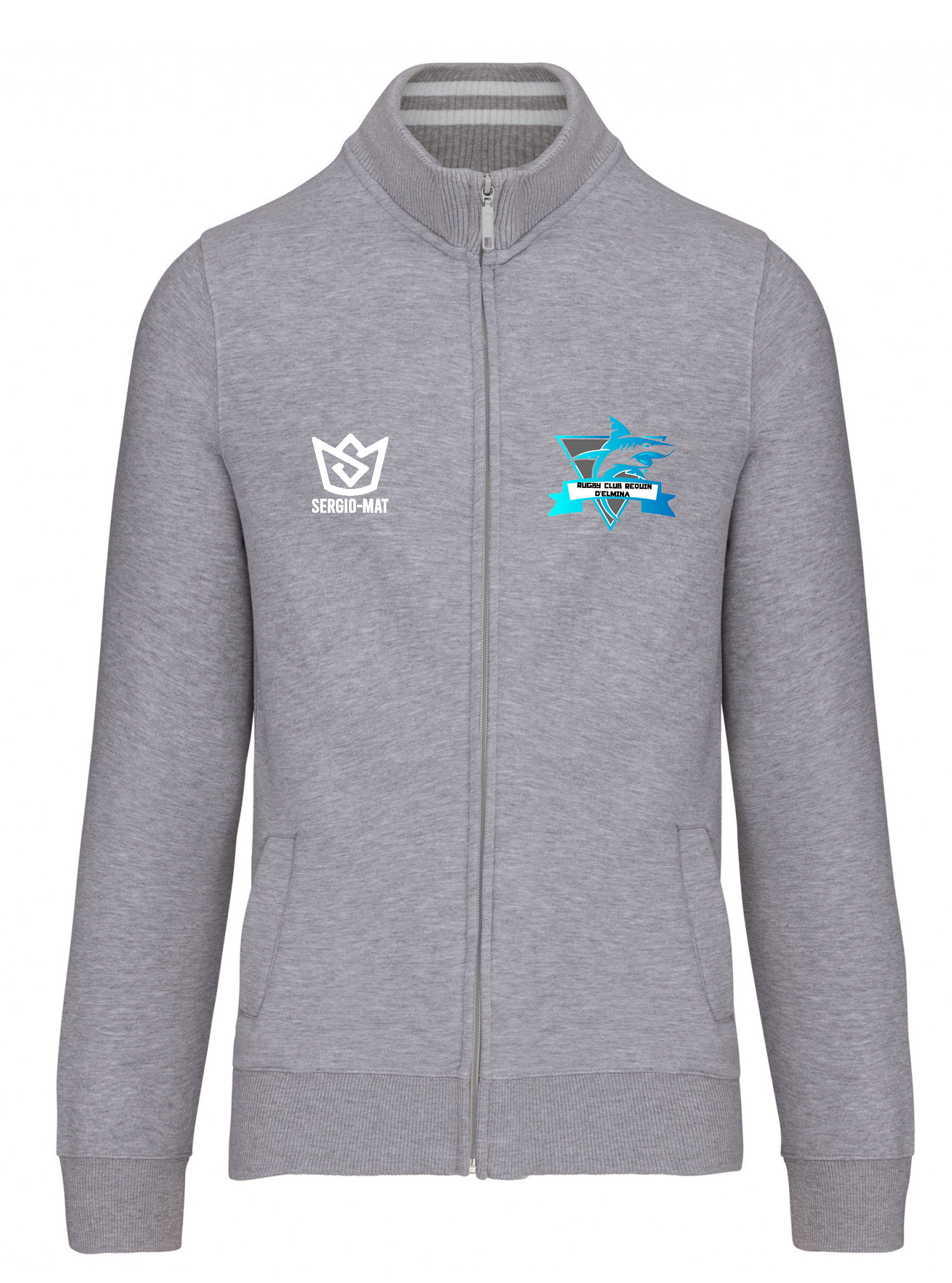Veste zippé floqué "RUGBY CLUB REQUIN D'ELMINA"