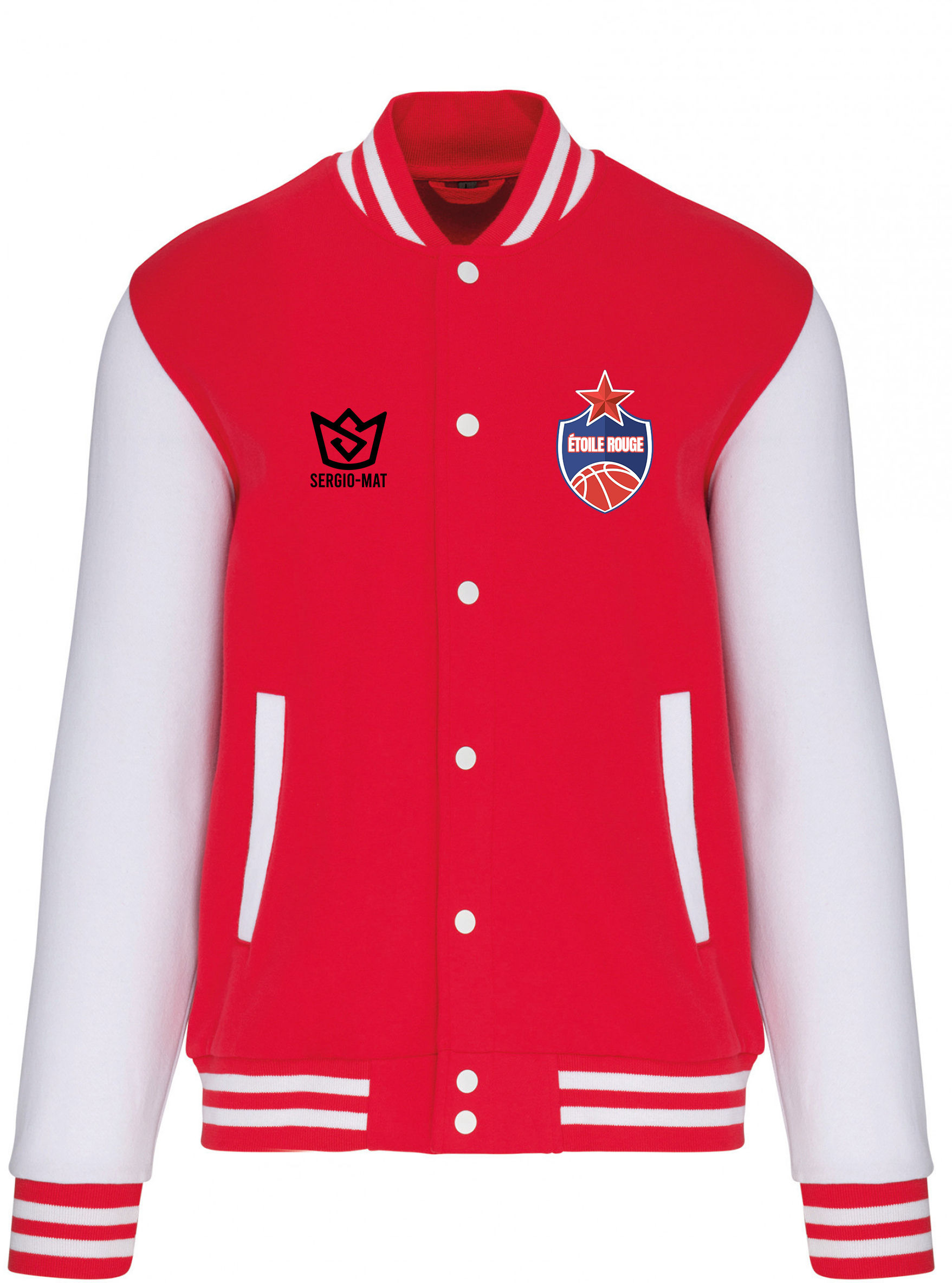 Blouson molleton unisexe floqué "ETOILE ROUGE"