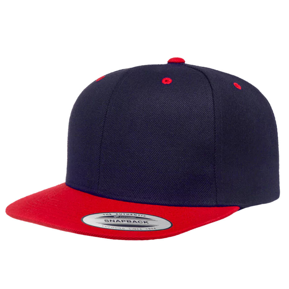 casquette-snapback-yupoong-classique-a-personnaliser-6089MT-M-navy-red-apercu.webp