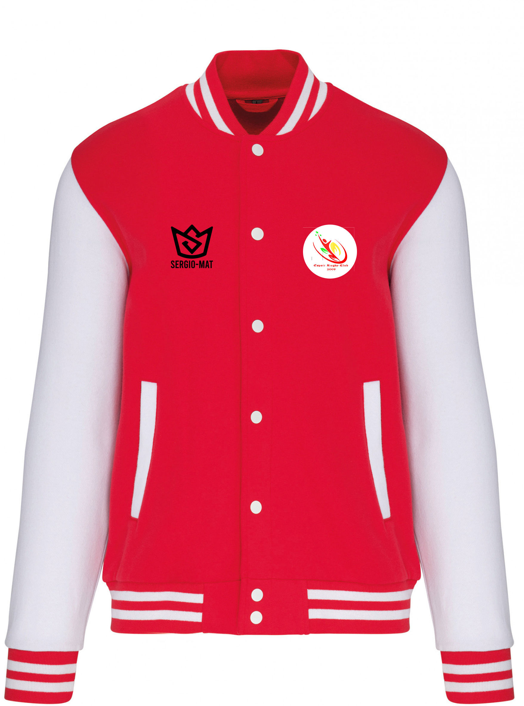 Blouson molleton unisexe floqué "ESPOIR RUGBY CLUB"