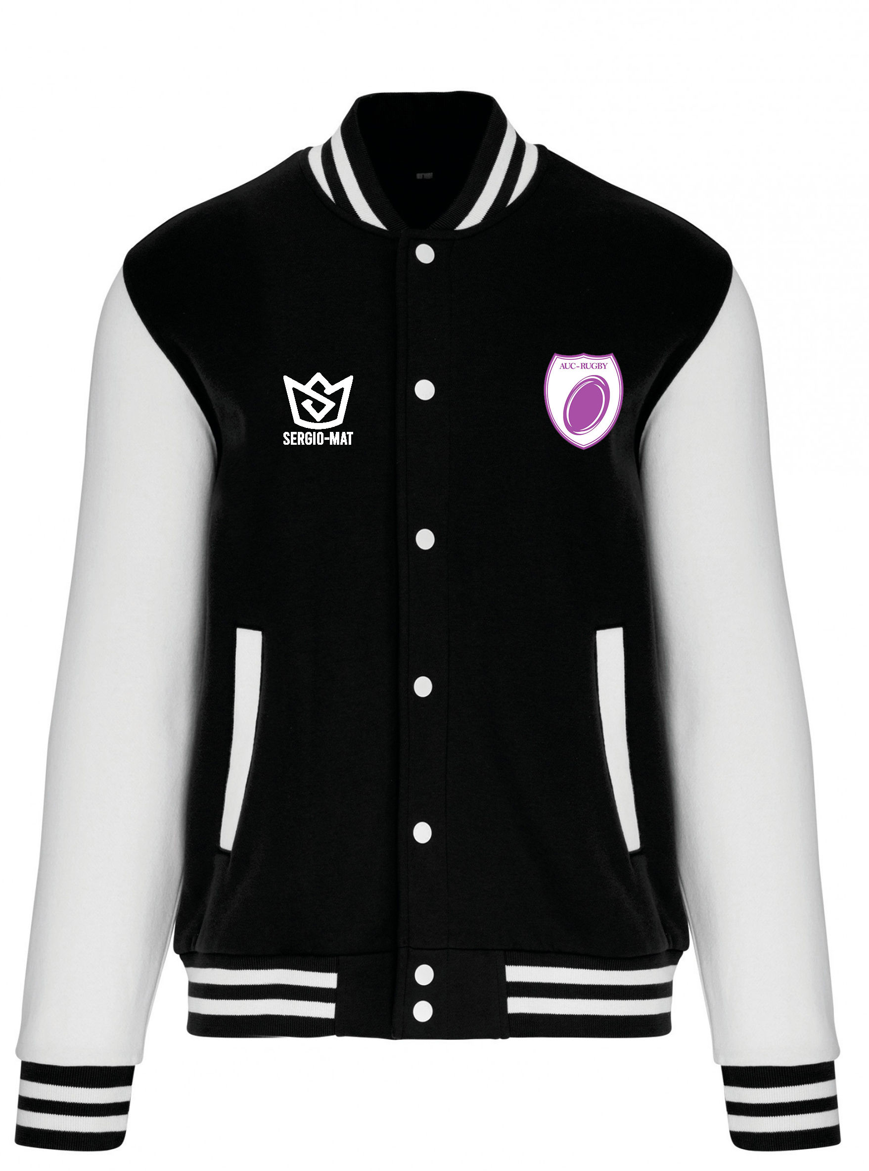 Blouson molleton unisexe floqué "AUC RUGBY"