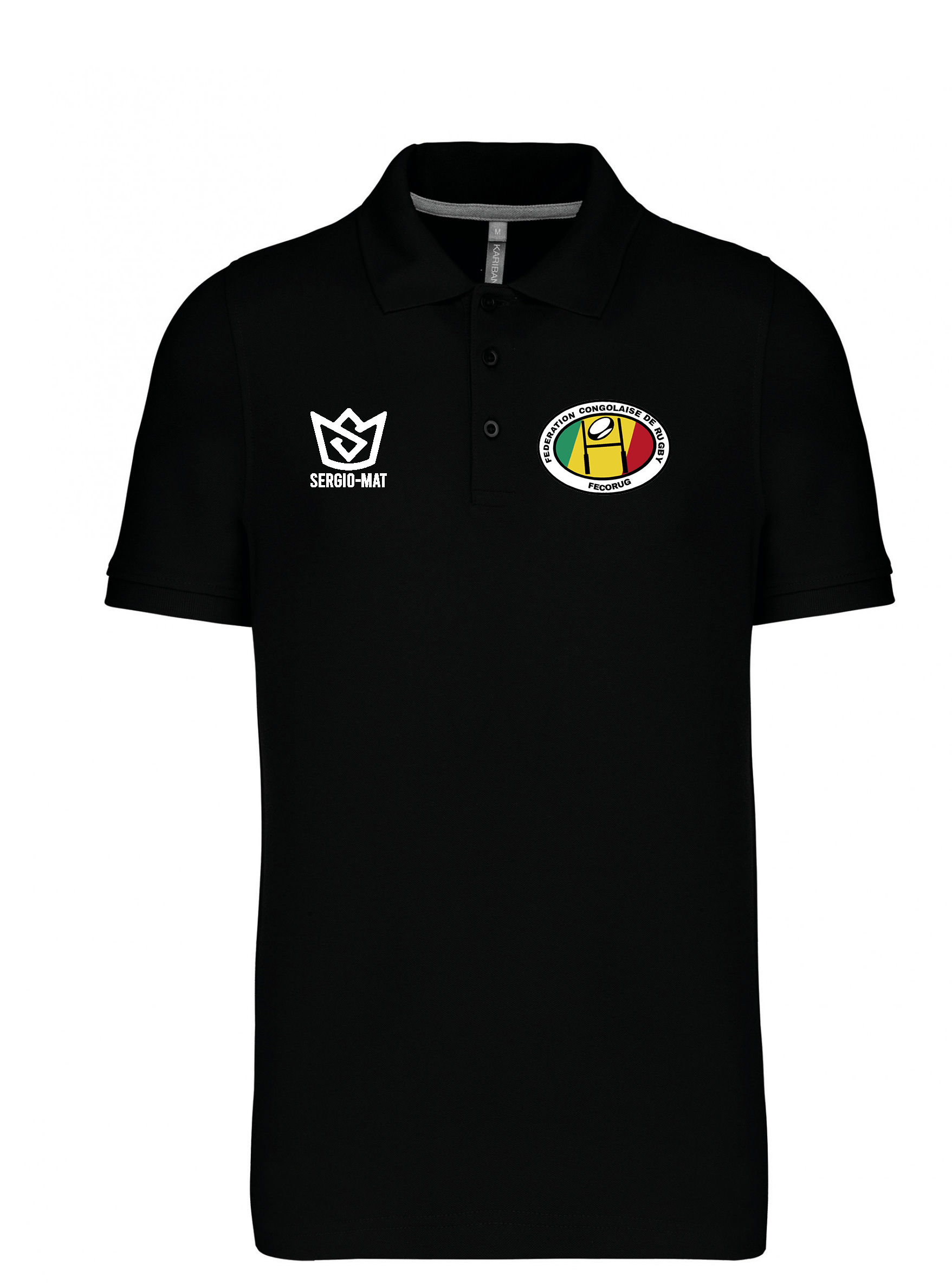 Polo floqué "CONGOLAISE DE RUGBY FECORUG"