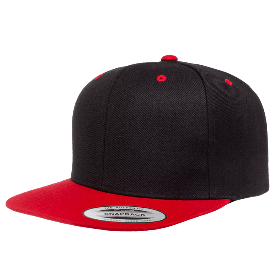 casquette-snapback-yupoong-classique-a-personnaliser-6089MT-M-black-red-apercu.webp