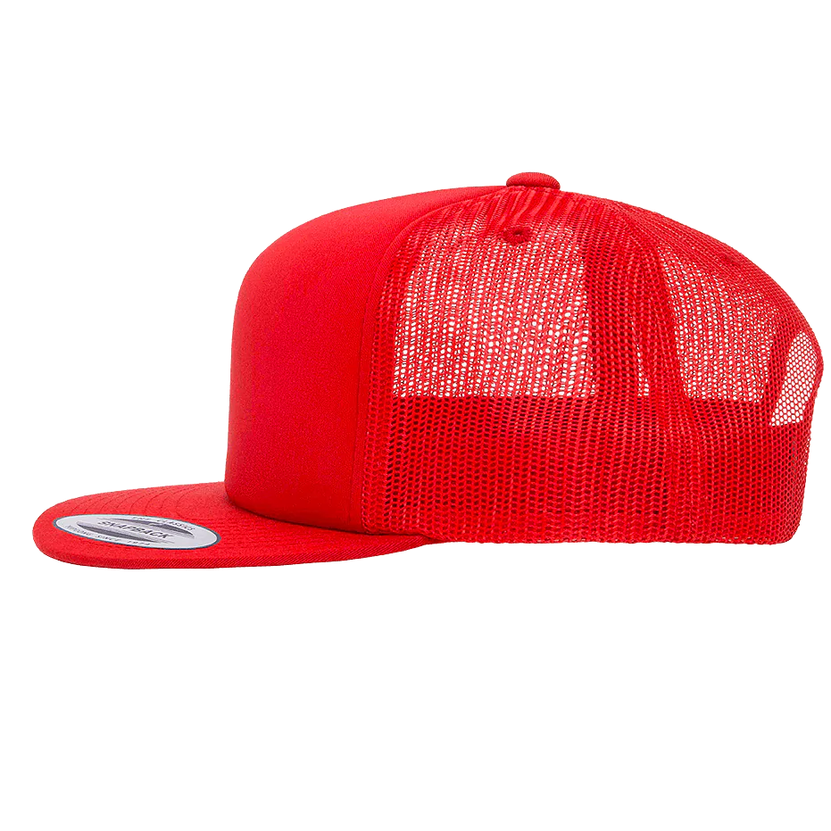 casquette-trucker-yupoong-front-mousse-a-personnaliser-6005-red-red-gauche.webp