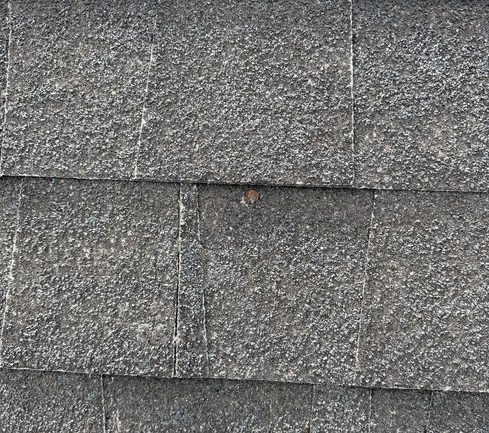 Granule loss found during a recent roof inspection in Nampa, Idaho. This is one of the signs we look at when evaluating the overall condition of a roof.