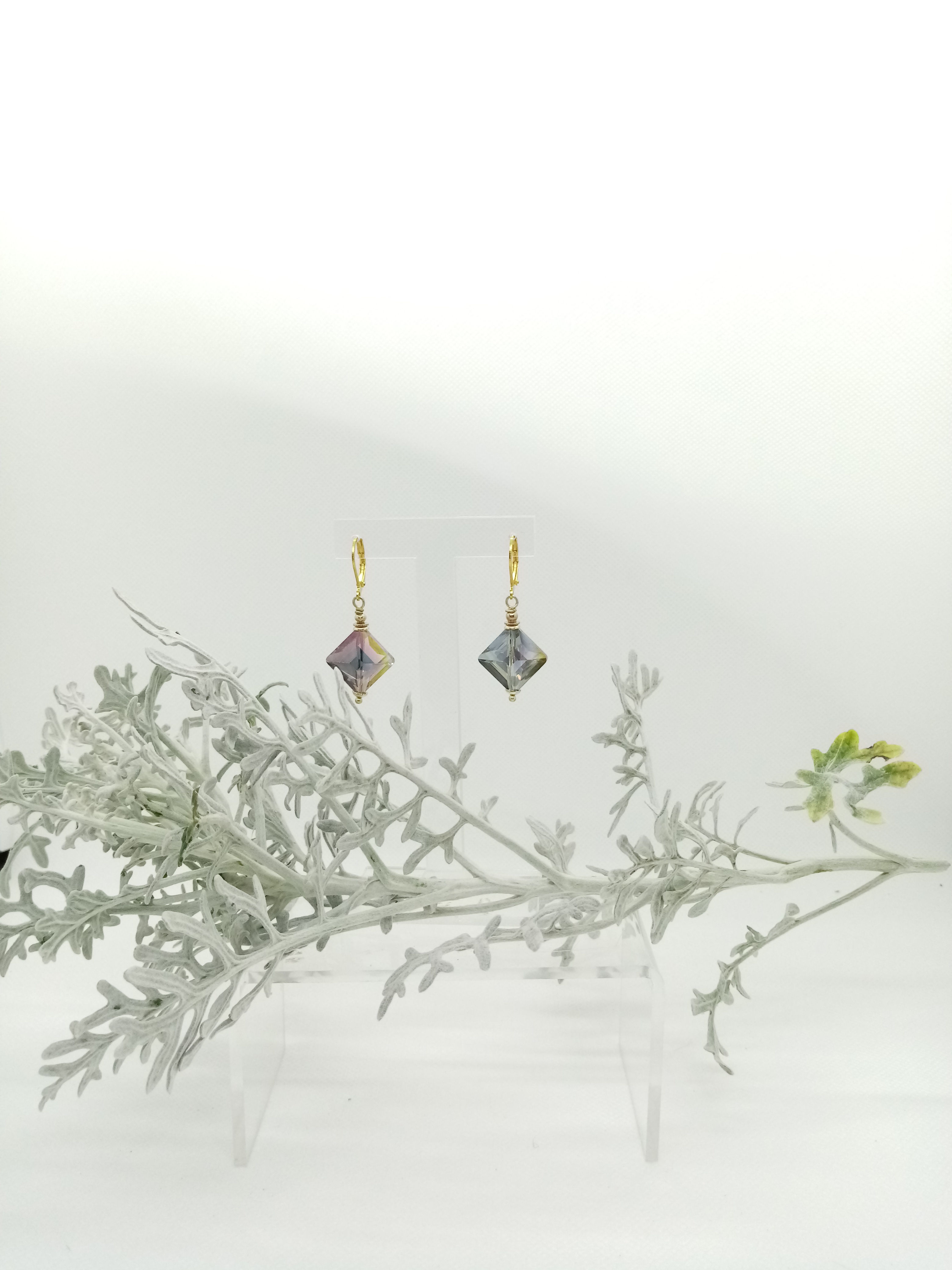 Boucles d'oreilles en Verre Réf 14